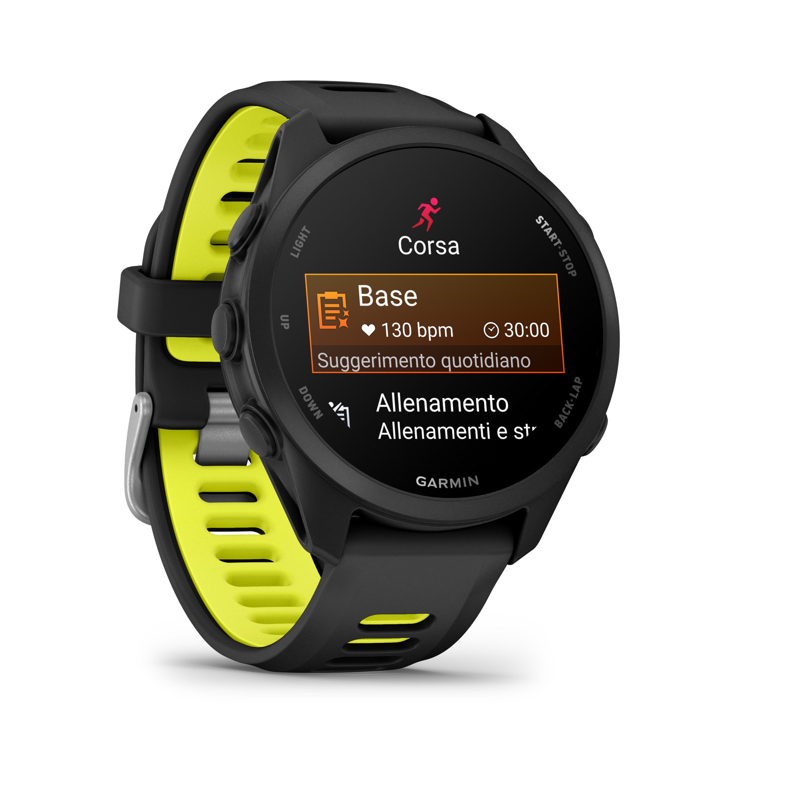 GARMIN Forerunner 170 Black smartwatch GPS Running Cinturino Giallo Nero Art.010-03920-00 PREVENDITA - immagine 4