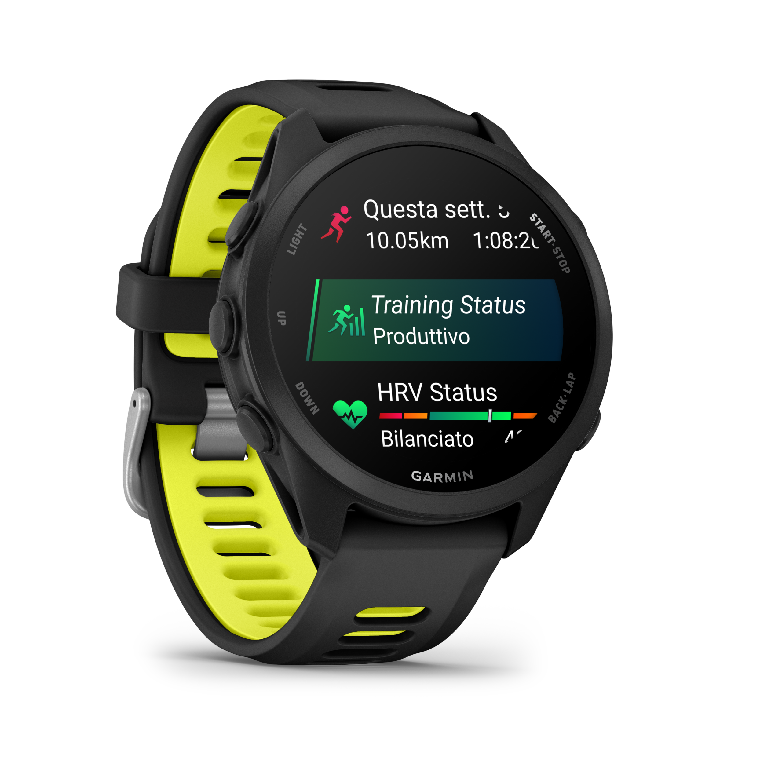 GARMIN Forerunner 170 Black smartwatch GPS Running Cinturino Giallo Nero Art.010-03920-00 PREVENDITA - immagine 2
