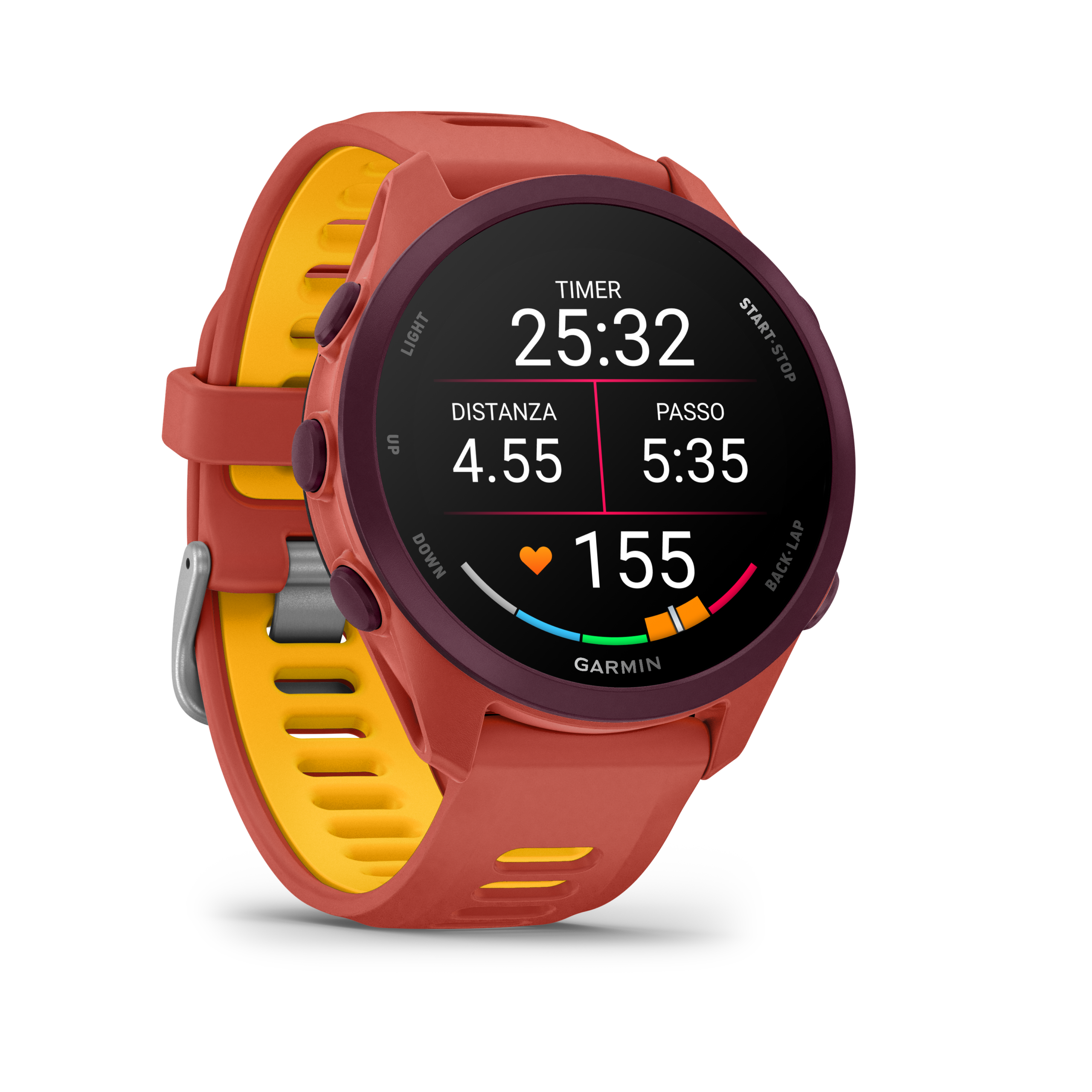 GARMIN Forerunner 170 MUSIC Red Pink smartwatch GPS Running Cinturino Red Pink Mango Art.010-03920-13 PREVENDITA - immagine 5