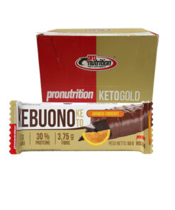 PRONUTRITION KEBUONO BOX 10pz Biscottone Keto ricoperto al cioccolato fondente arancia 50 gr