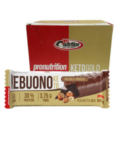 PRONUTRITION KEBUONO BOX 10pz Biscottone Keto ricoperto al cioccolato nocciola fondente 50 gr