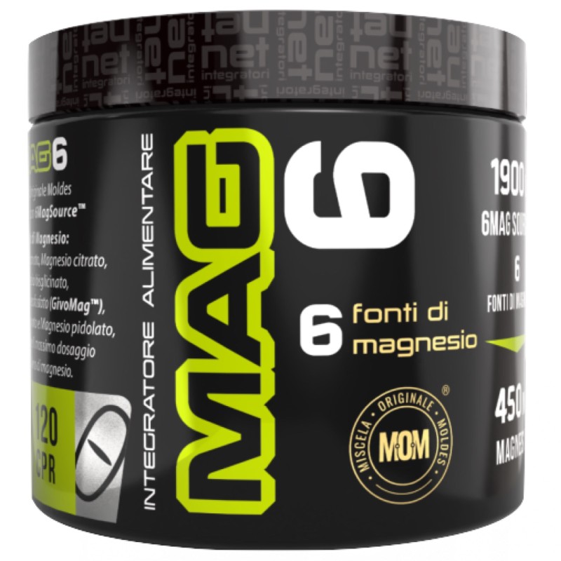 Net integratori MAG 6 Integratore Magnesio Ad Alta Biodisponibilità 120 cpr