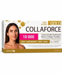 Dietmed Collaforce Pro-Aging GOLD 10.000mg Collagene Marino Idrolizzato con Acido Ialuronico mg 10 flaconi da 60ml