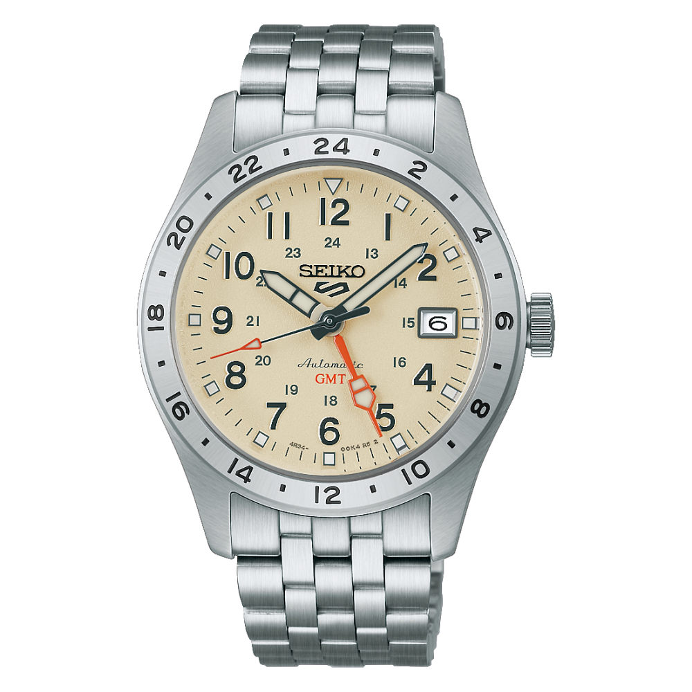SEIKO Orologio 5 Sports GMT Automatico Quadrante Avorio HDB002K1